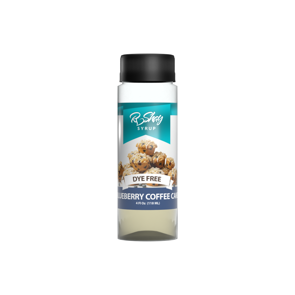Dye Free Blueberry Coffee Cake Flavored Beverage & Coffee Syrup