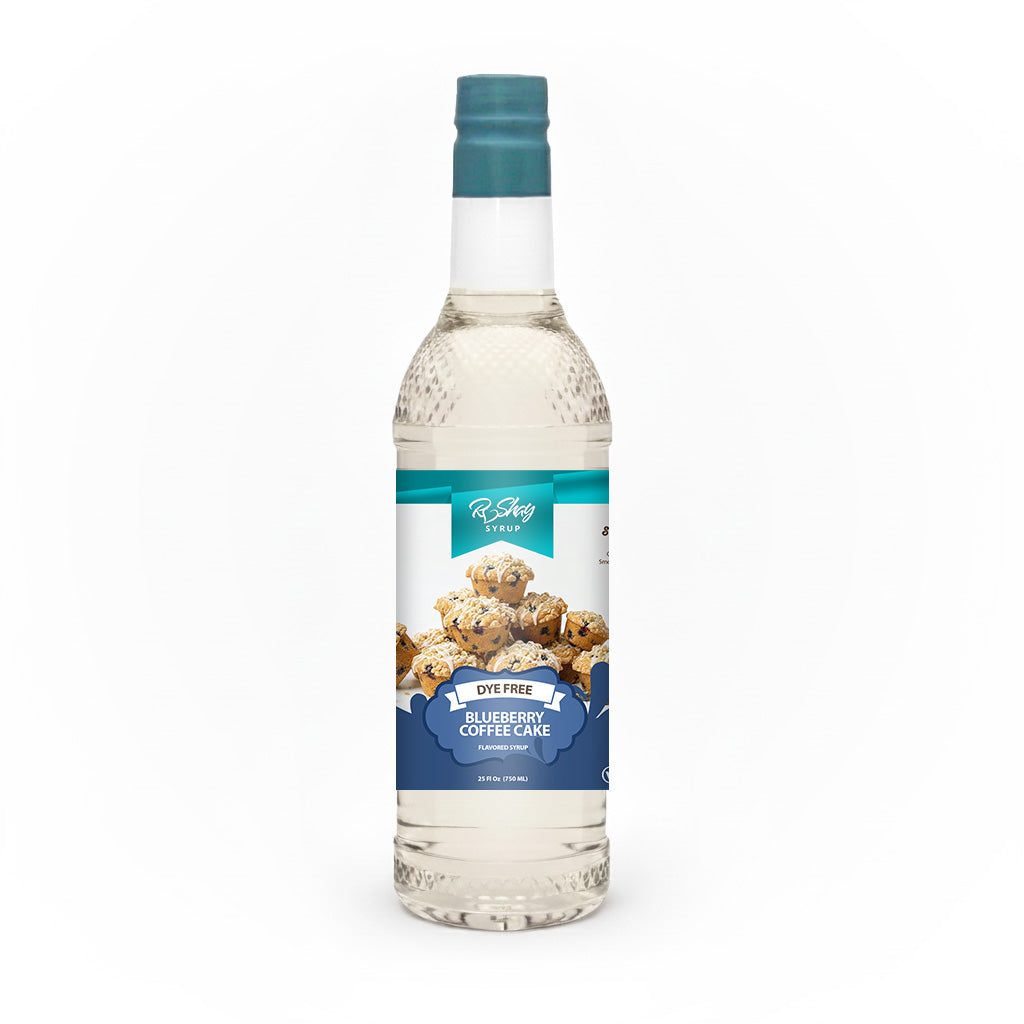 Dye Free Blueberry Coffee Cake Flavored Beverage & Coffee Syrup