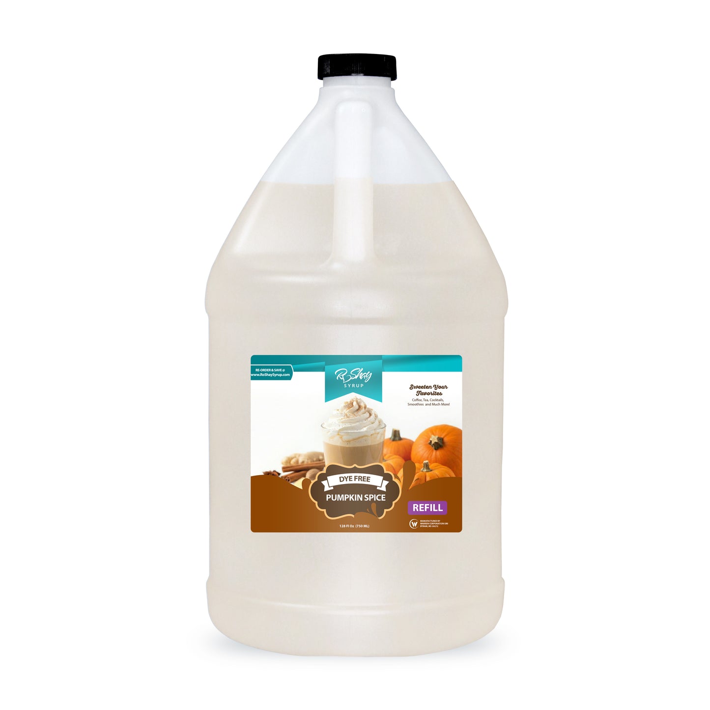 Dye Free Pumpkin Spice Flavored Coffee Syrup